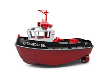 Радиоуправляемый буксир Heng Long Tugboat  (черный) 2.4G 1/72 RTR